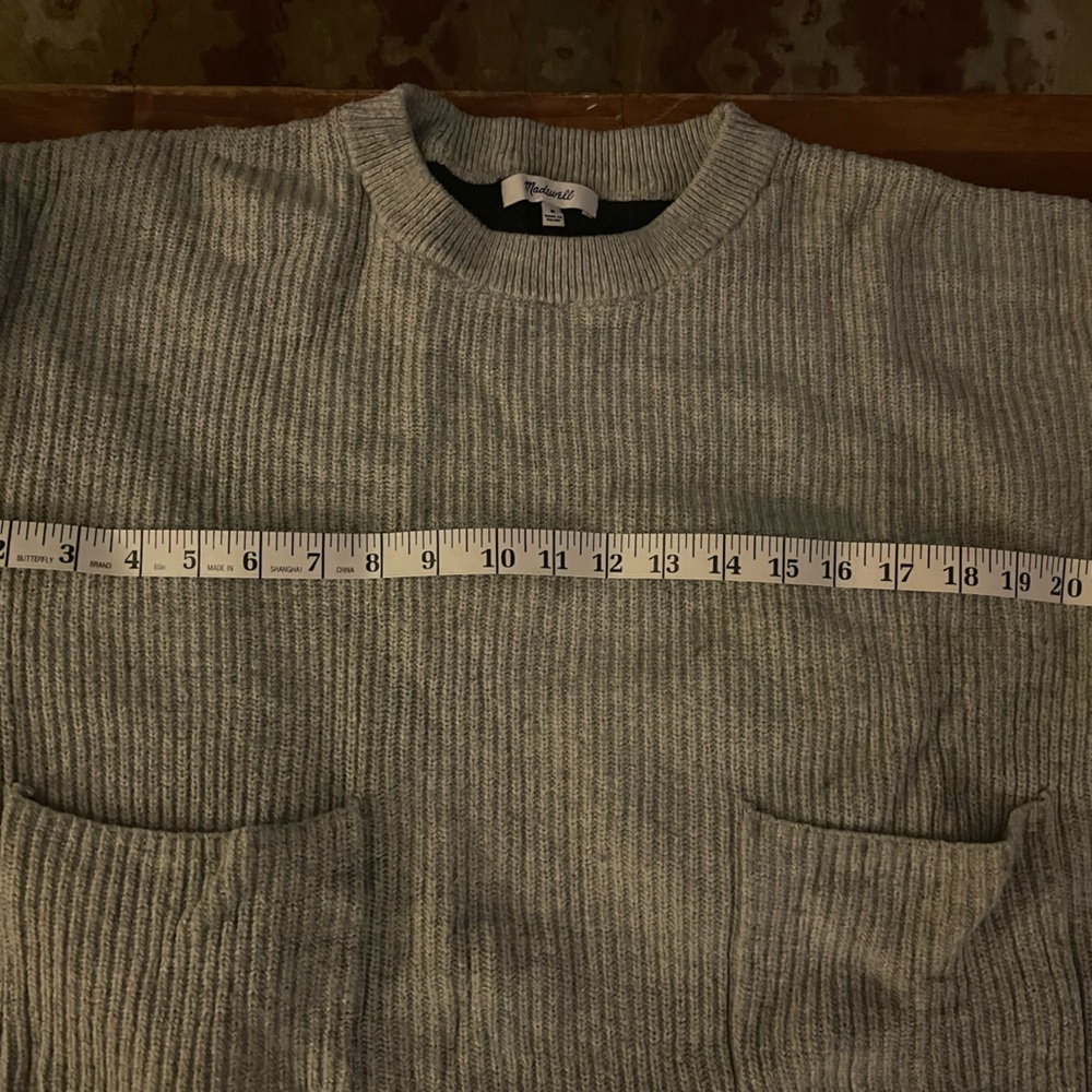 Madewell Boxy Navy Harper Rib Knit Women's Sweater - Picture 16 of 16